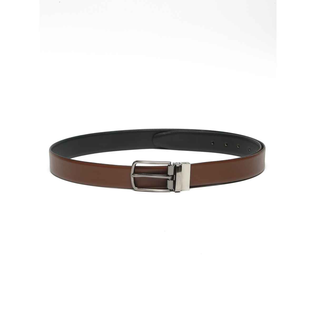 Teakwood Men's Solid Leather Wallet and Belt Gift Set | Black and Brown - Free Size