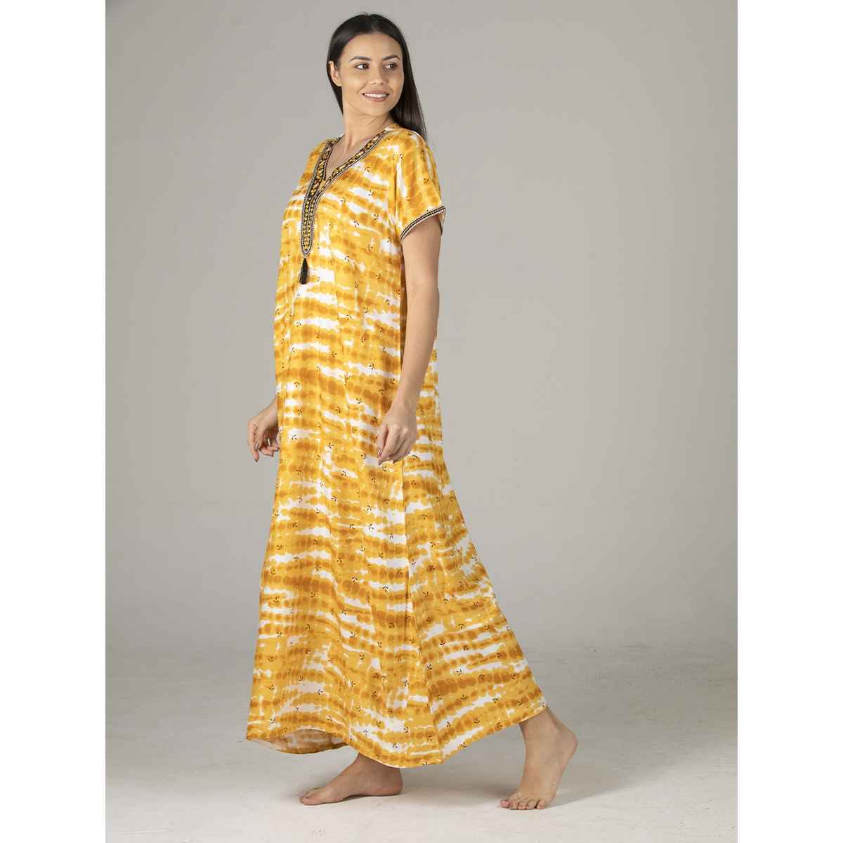 Evolove Women's Nighty Mustard LNGRY3039MD-L