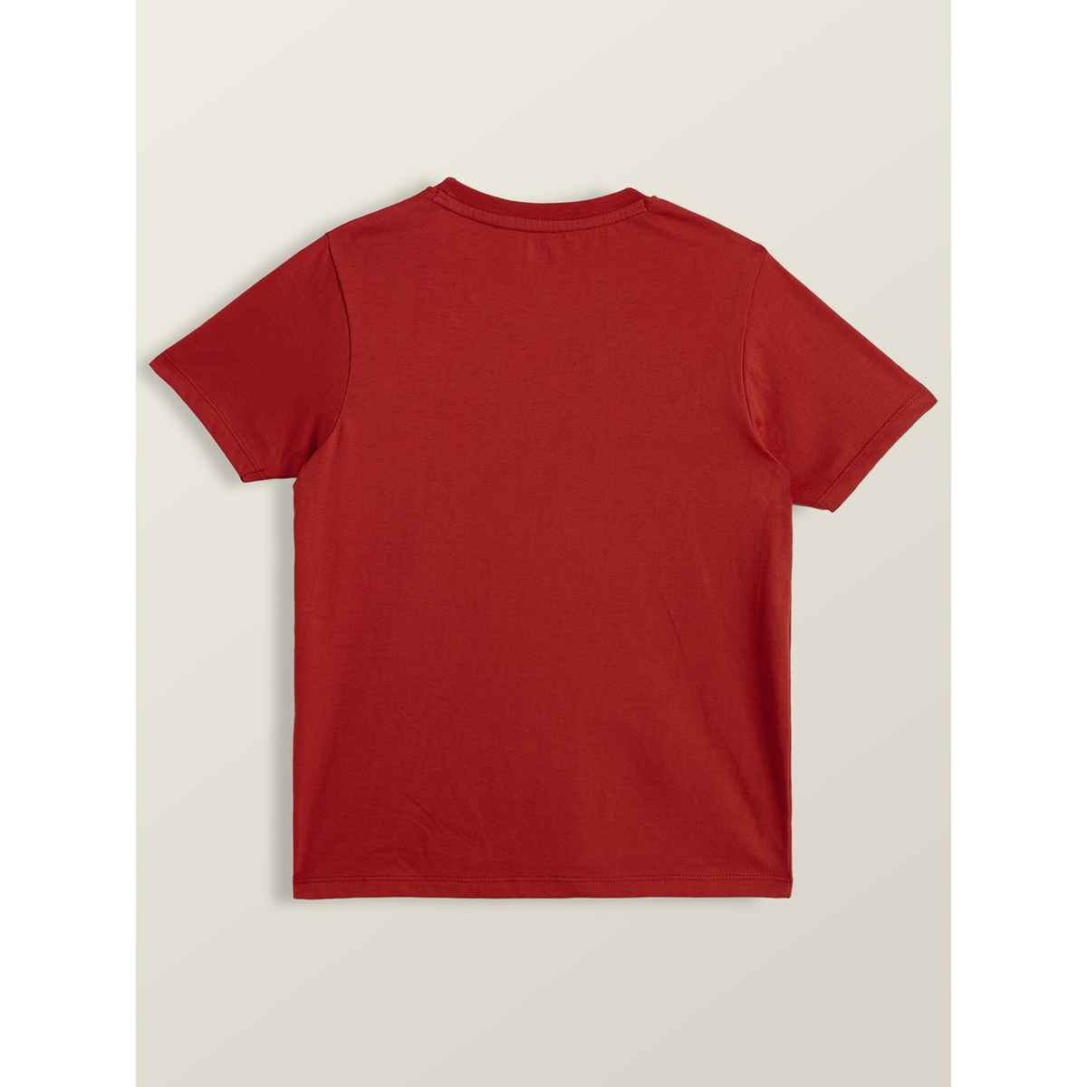 XY Life Kids T-shirts for Boys | 100% Combed Cotton | Antimicrobial Finish | 9-10Y | Dark Red
