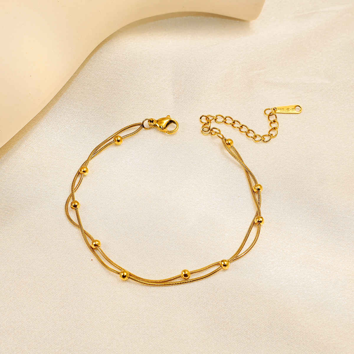 Beautynx Golden Bead Minimal Bracelet | BNX-BR-0009 - Gold