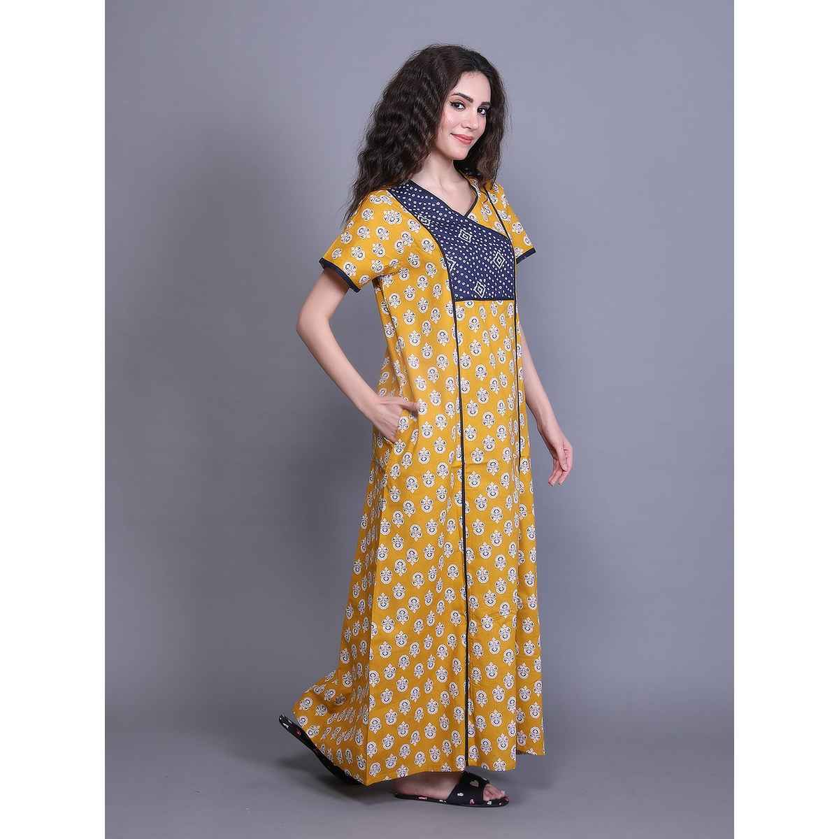 Evolove Women's Nighty Yellow LNGCO3298YW-L