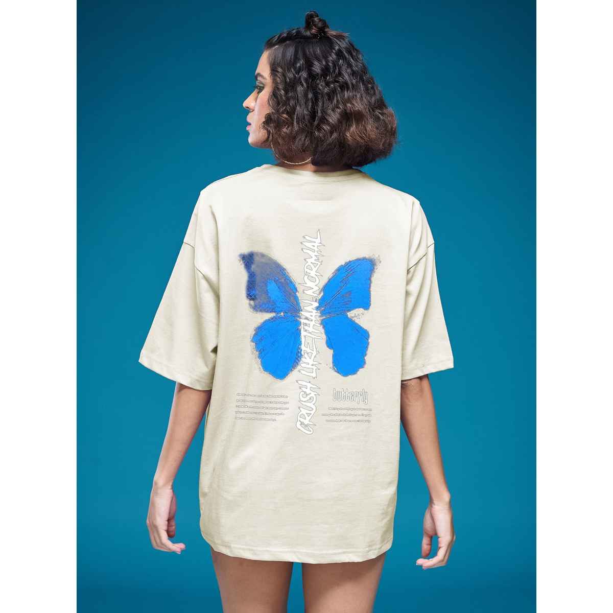 Smartees Women's Oversize Printed T-shirt | WW - 2029 | Skin - L