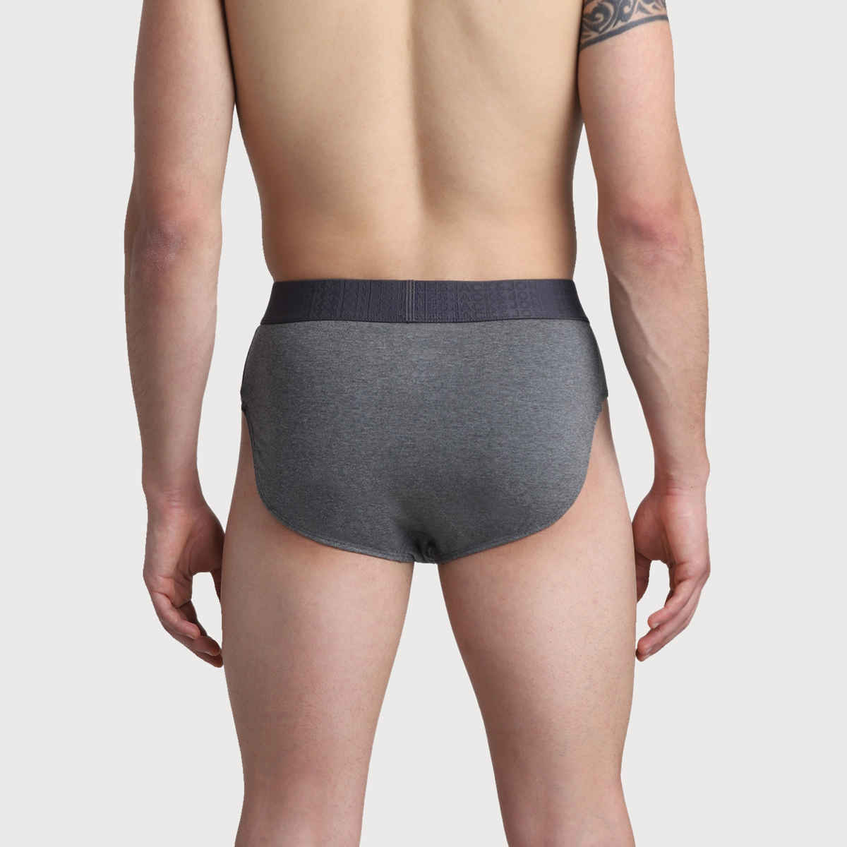 JACK & JONES Men's Grant Brief | Pack of 2 | Dark Grey Melange - XL