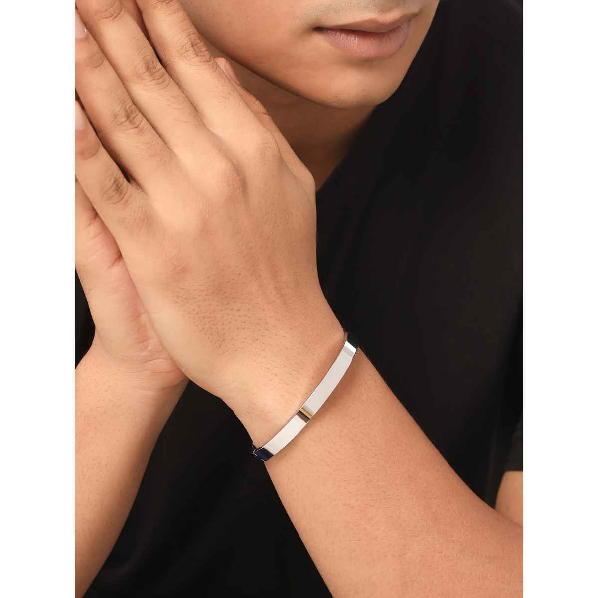 NVR Men's Stainless Steel Kada Bracelet | NVR2105