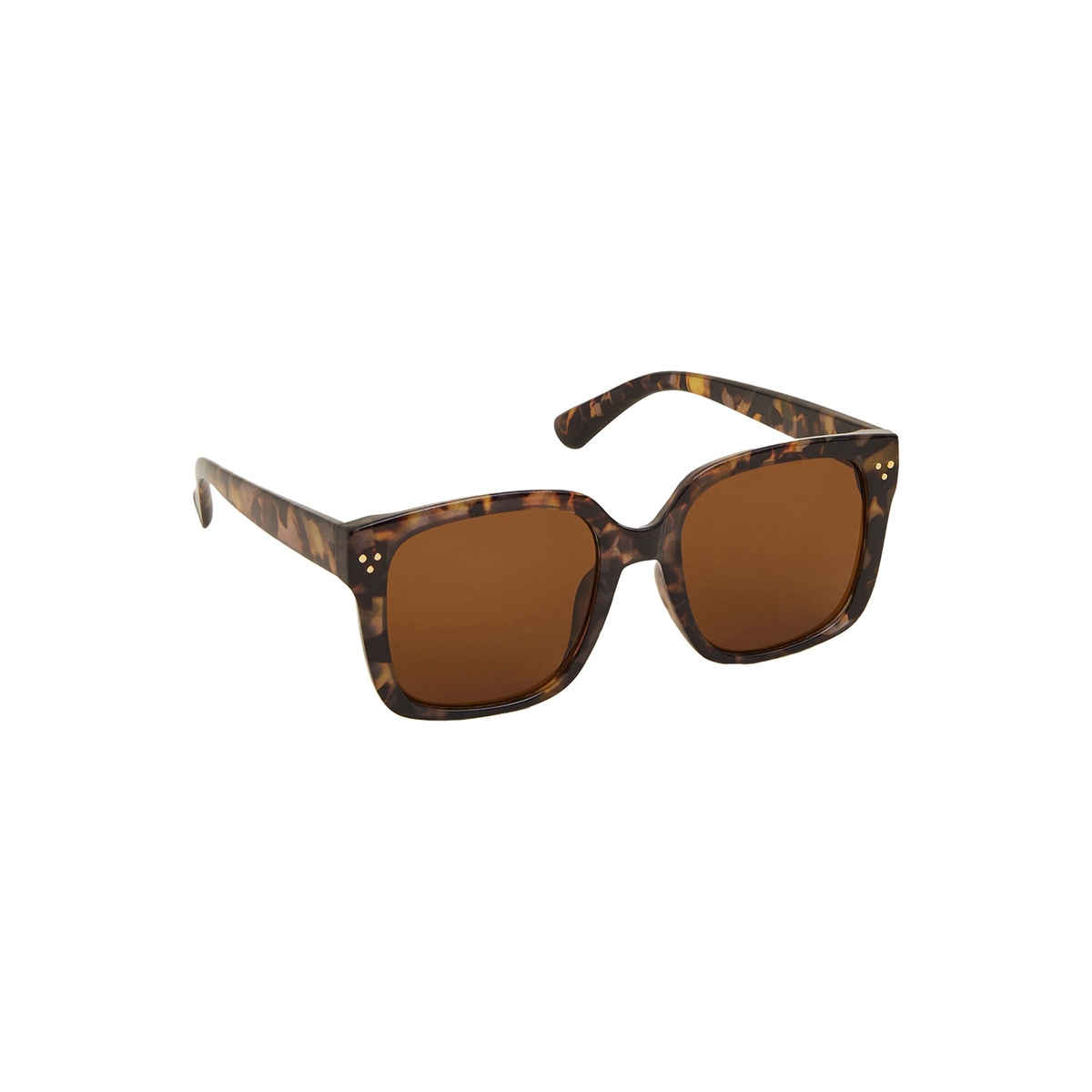 Accessorize London Women's Oversized Tort Square Sunglasses
