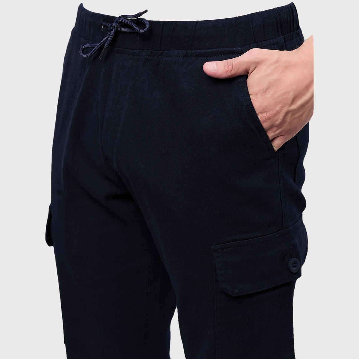 Style Quotient Men Stretchable Jogger Trouser | 34 | SS24SQSPRINTER - Navy