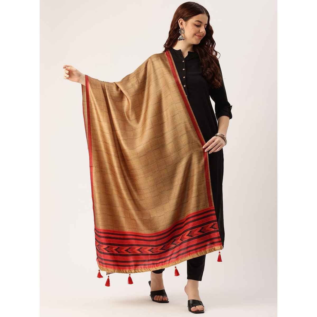 Ishin Golden Cotton Dupatta | 1035