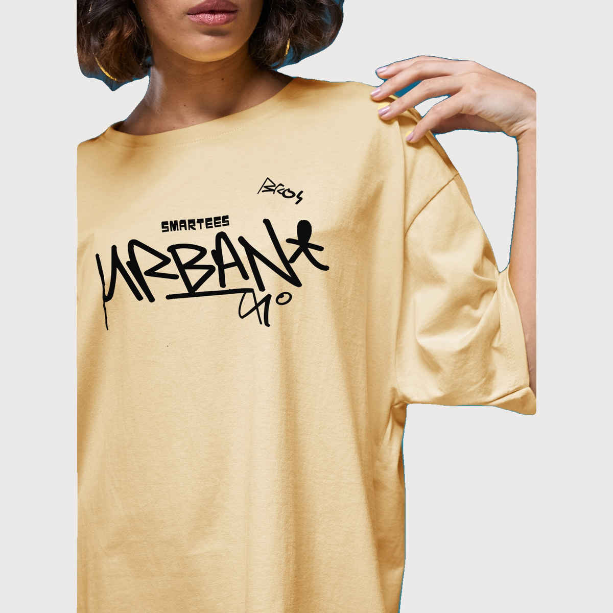 Smartees Women's Printed T-shirt | Beige - M