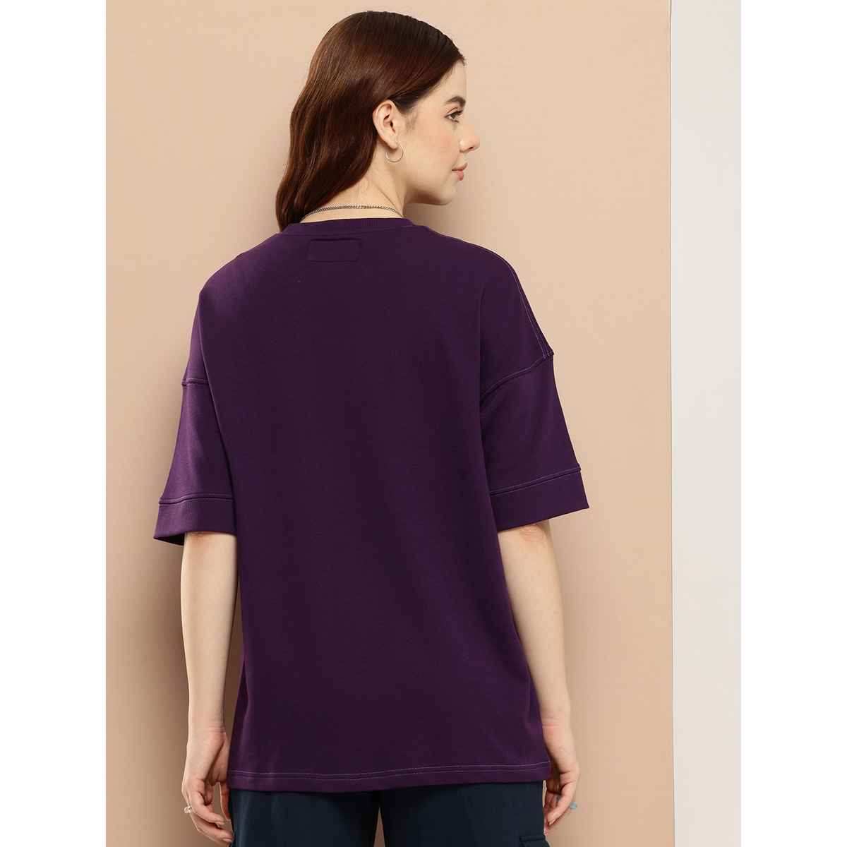 Difference of Opinion Women Drop Shoulder Oversized T-shirt - Lavender | Oversized | XL