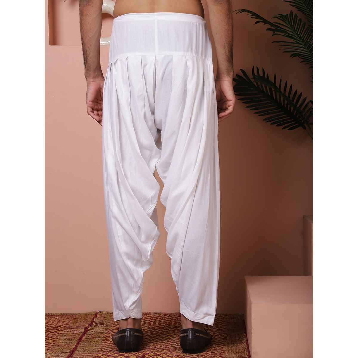 Jompers Viscose Rayon Salwar For Men JOSP 007 | White | 38