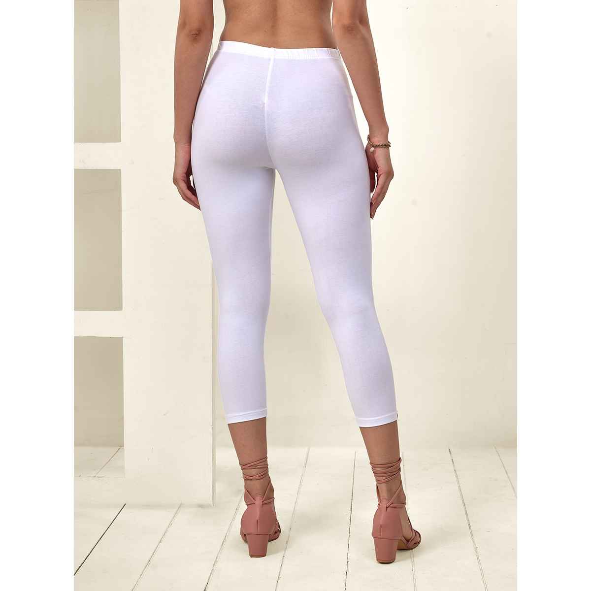 Lyra Women's Capri | White - Free Size