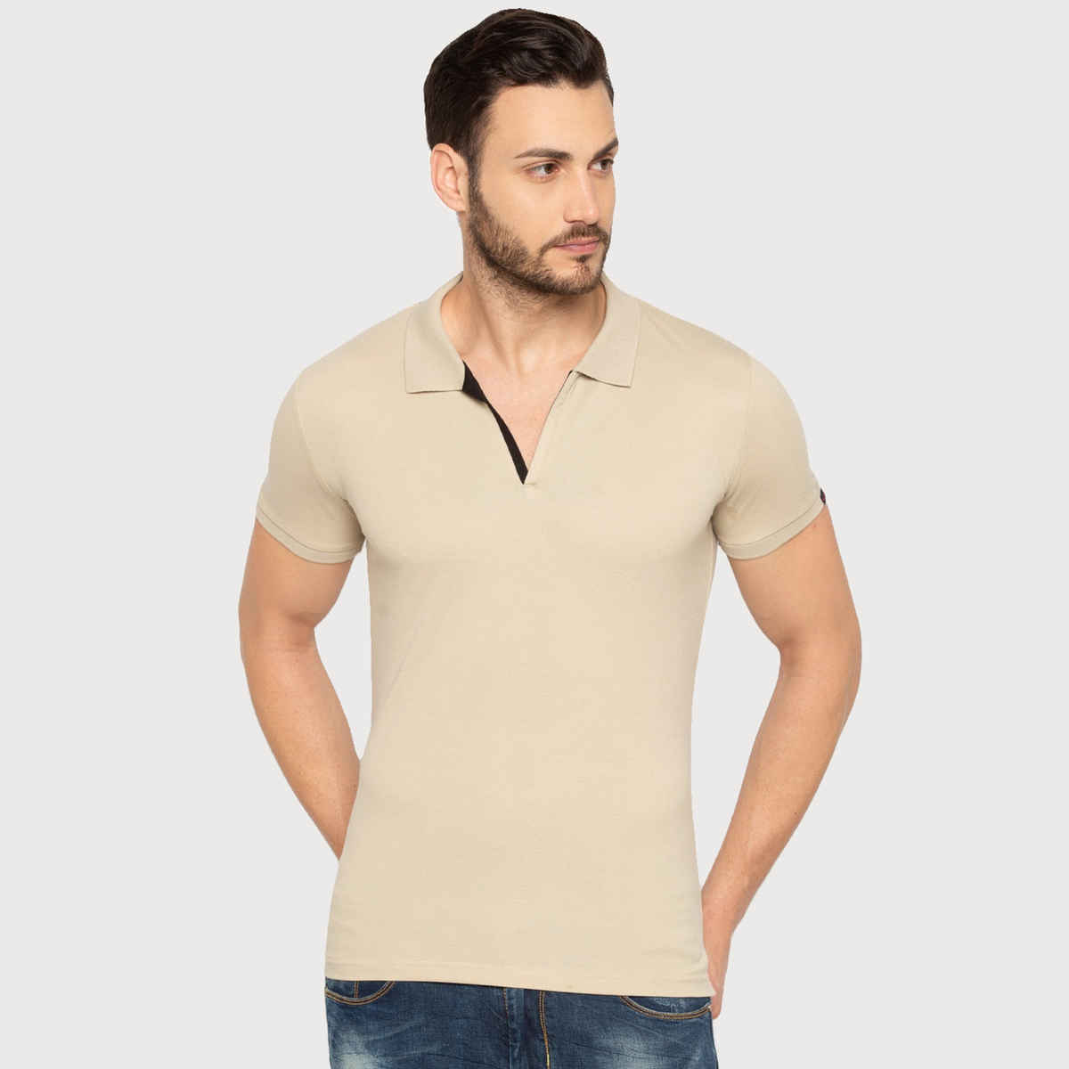 Status Quo Men Polo T-shirt - Cement | Slim Fit | XXL