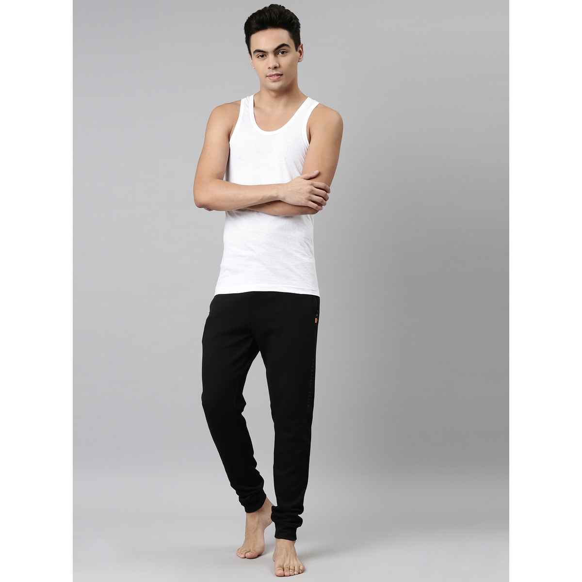 Dixcy Josh Men's Solid Sleeveless U-neck 100% Cotton Soft Finish Vest | White - M