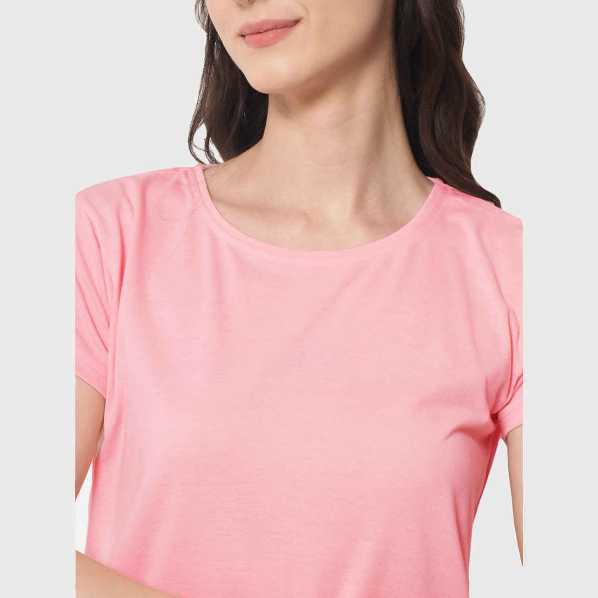 Fflirtygo Women's Cotton Sleep Tees Loungewear Gsn Pink | XL