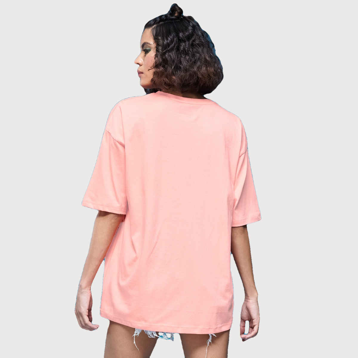 Smartees Women's Solid T-shirt | Peach - L