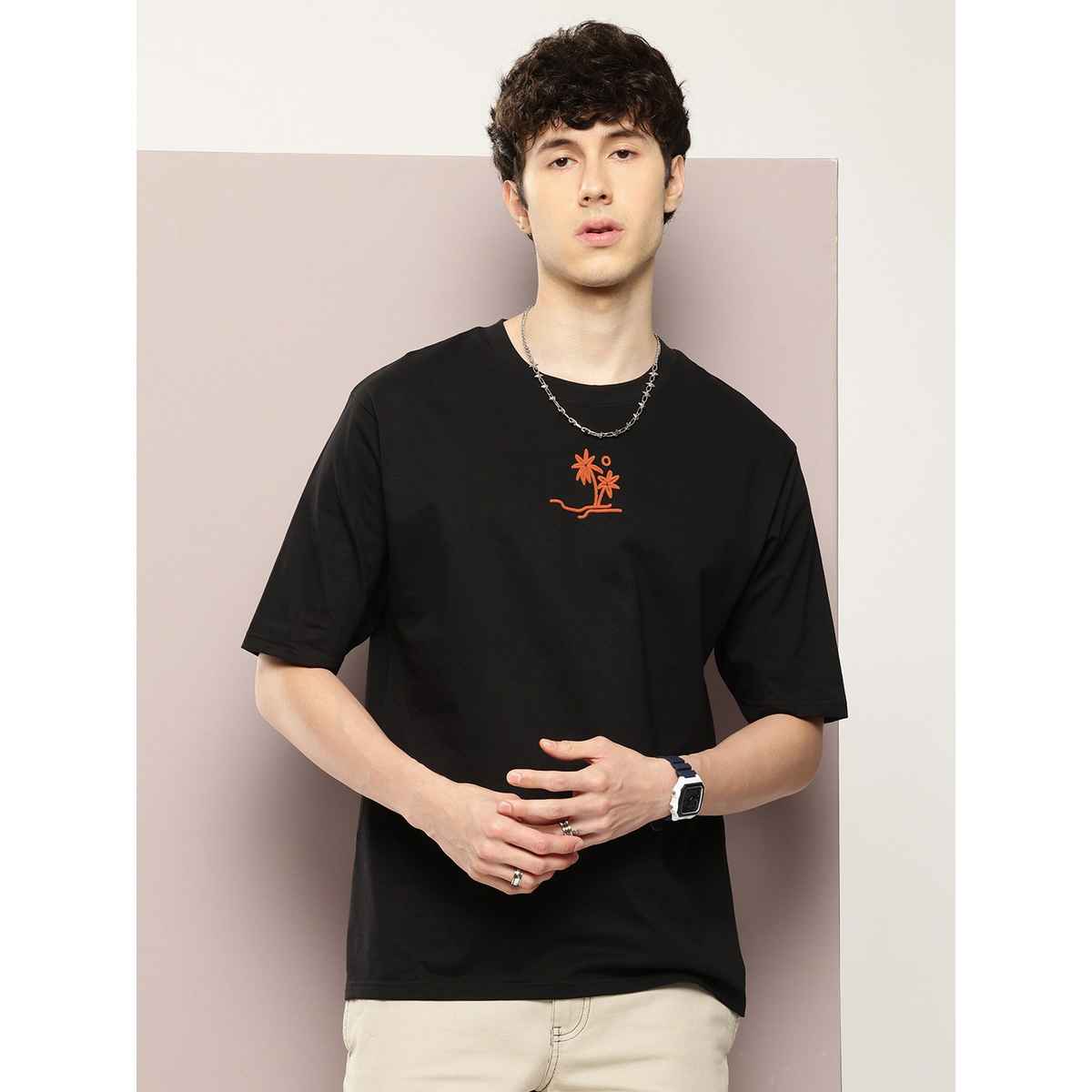 Dillinger Men's Oversized Short Sleeve Printed T-shirt | Black - L