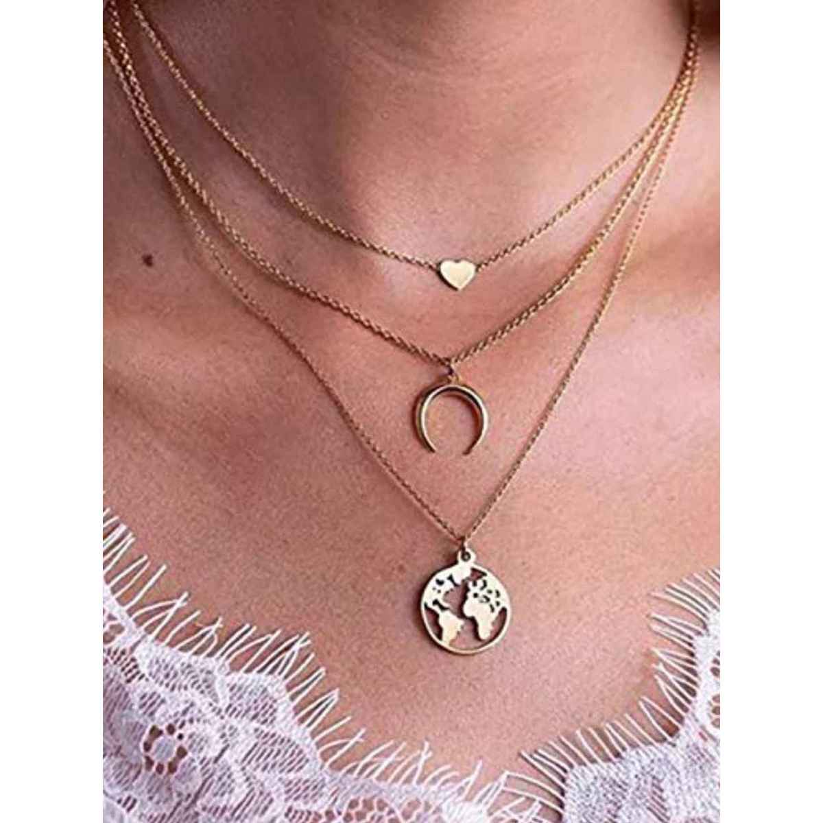 Youbella Jewellery Stylish Combo Of Two Necklace Chains For Women And Girls(Ybnk - 5919A)