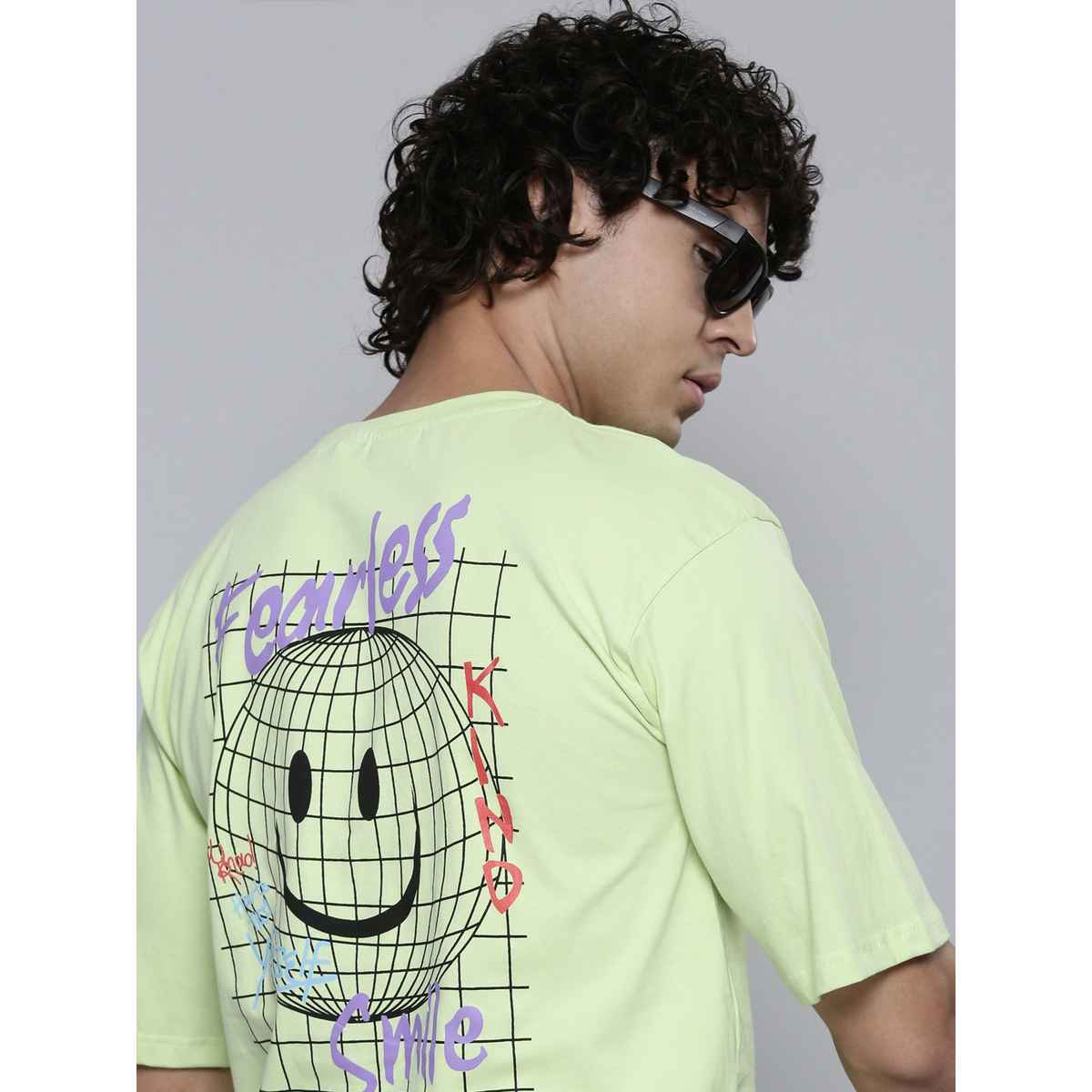 Smartees Men's Printed T-shirt | Neon Green - XL