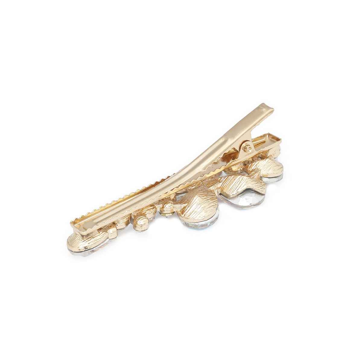 Priyaasi Women Gold-Toned & Pink Alligator Hair Clip
