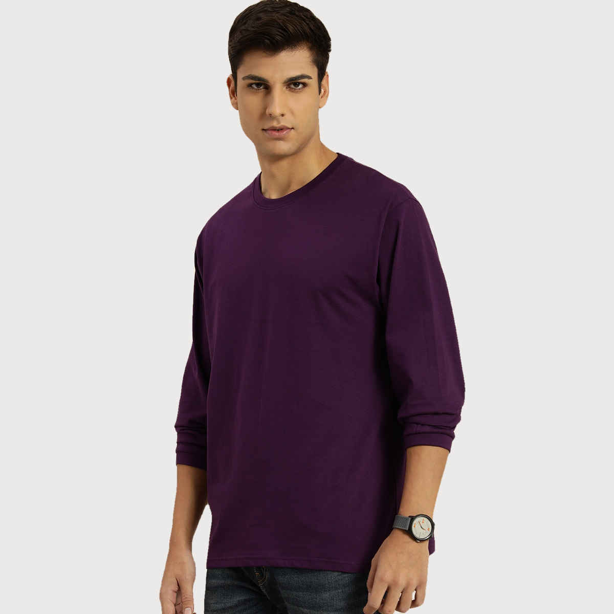 Dillinger Men's Solid Oversized T-shirt | Purple - XL