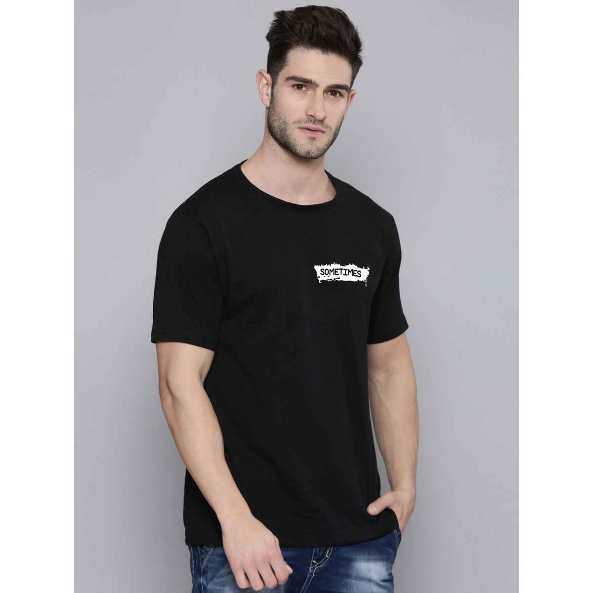 Smartees Men's Printed T-shirt | Style No 22 | Black - M