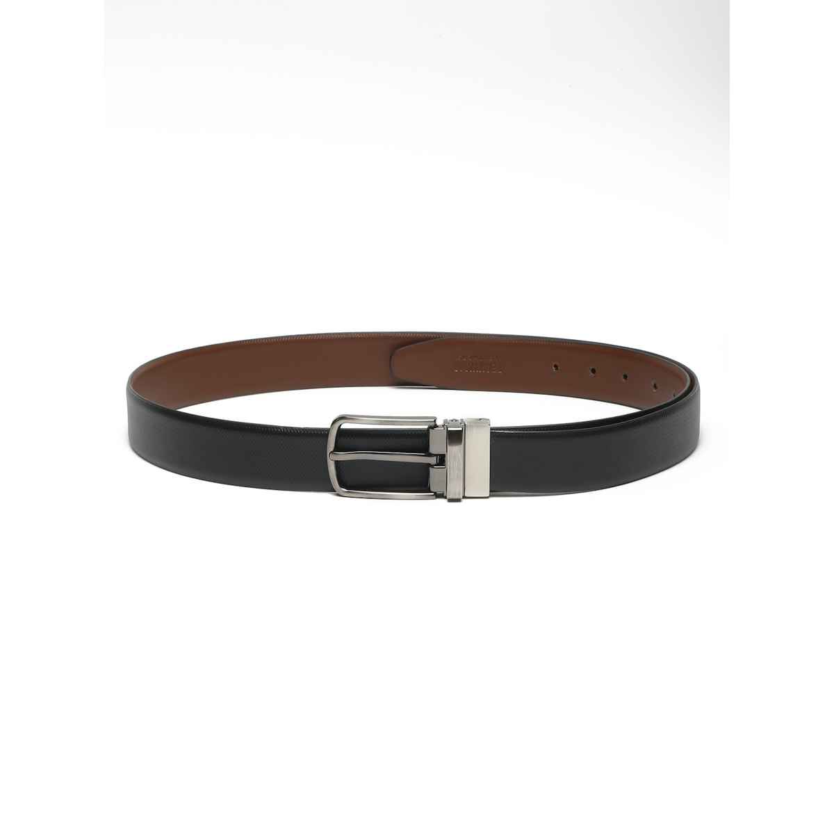 Teakwood Men's Solid Leather Wallet and Belt Gift Set | Black and Brown - Free Size