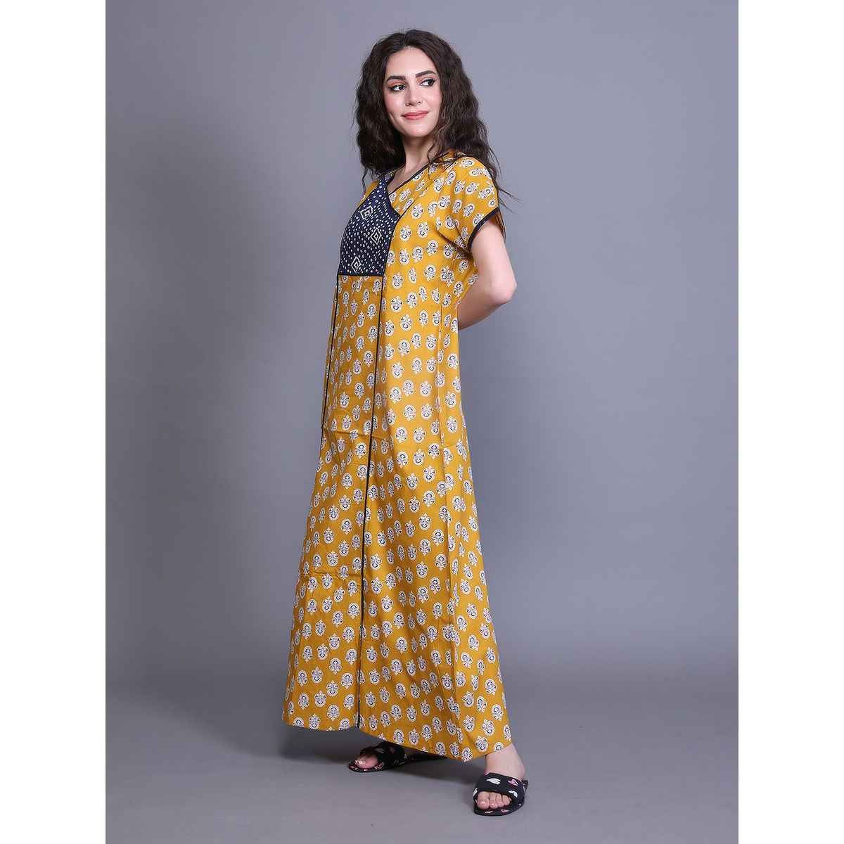 Evolove Women's Nighty Yellow LNGCO3298YW-XL