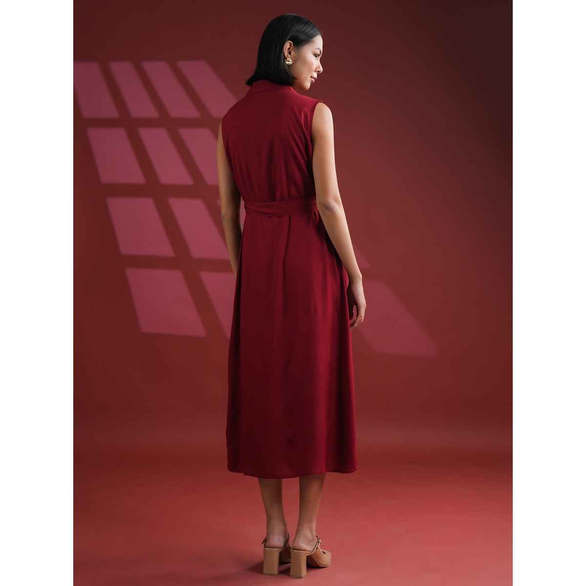 Sanskruti Homes Women Dress - Red | Solid Print | L