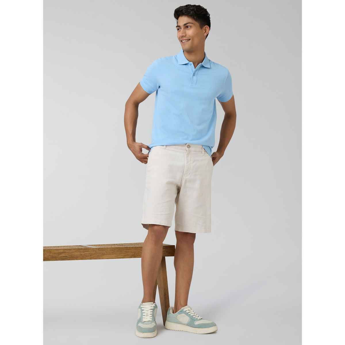 XYXX Nova Polo T-shirt - Sky Blue | Super Combed Cotton | L