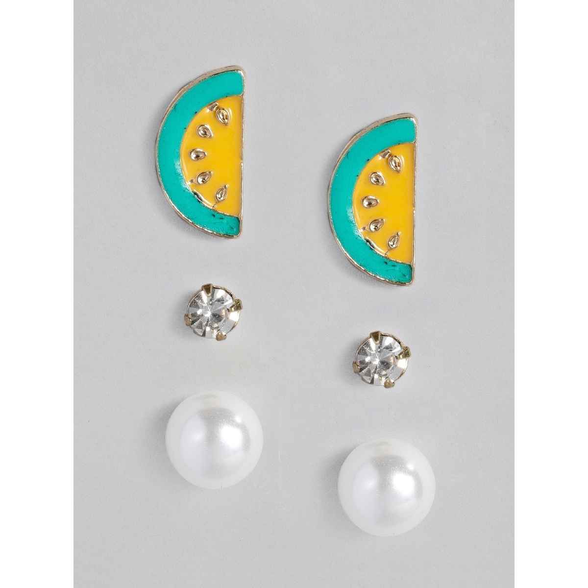 JustPeachy Women's Earrings - White | Onesize | JPSS19-170