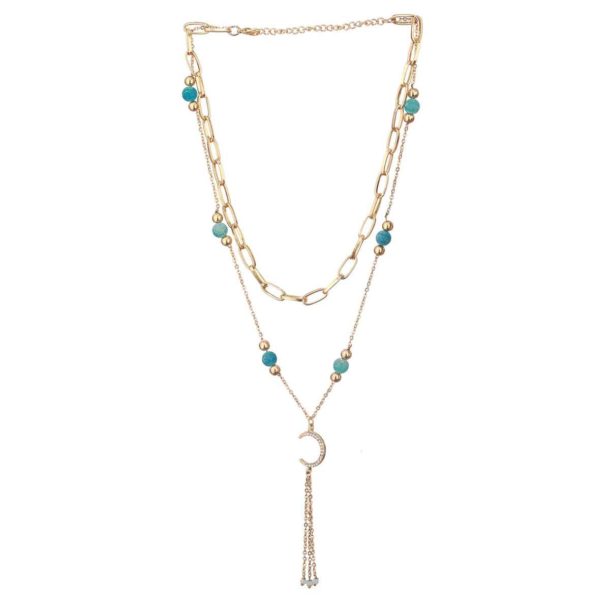 Aatmana Gold-plated Stone Studded & Beaded Jewellery Set | Wj-js24-nl0064