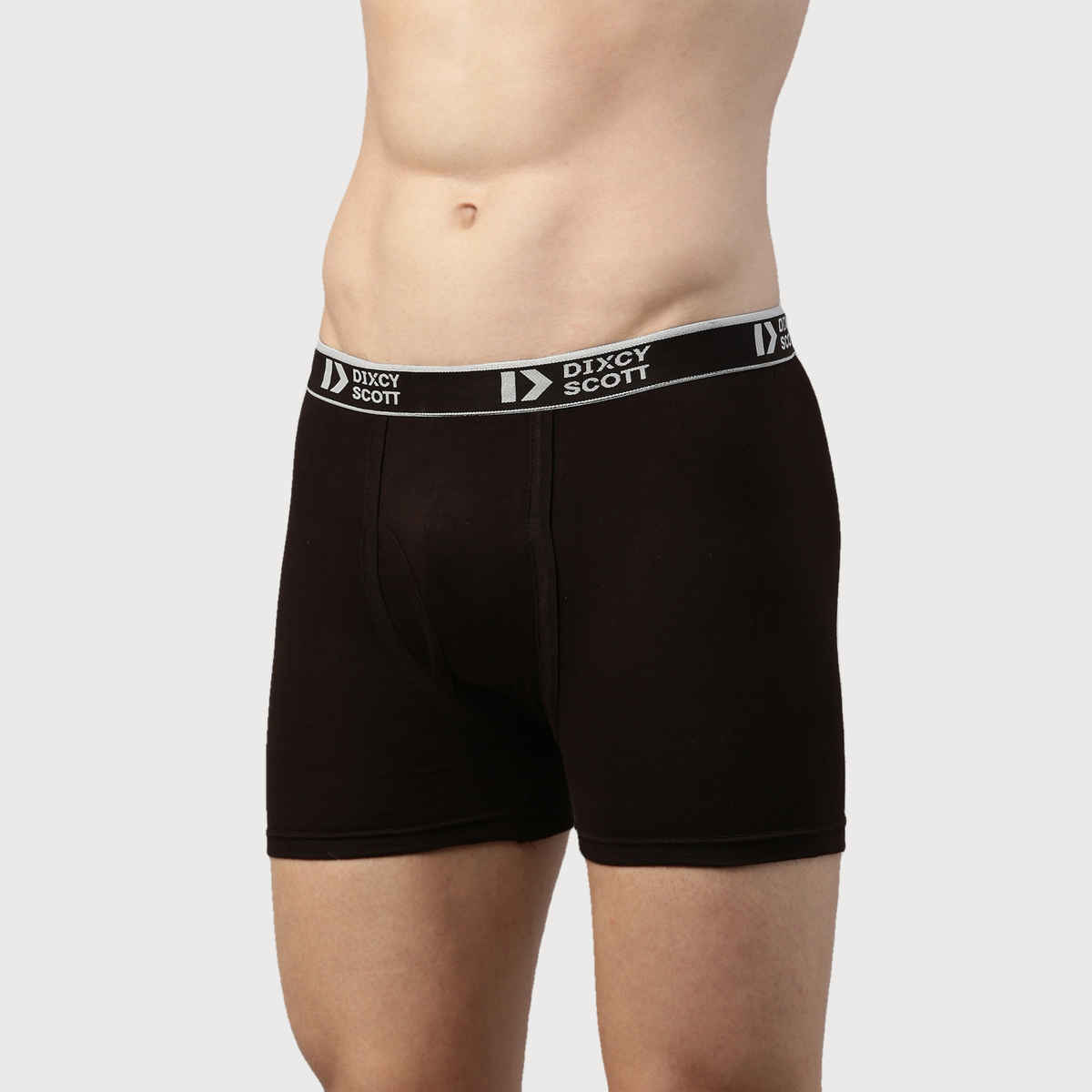 Dixcy Scott Men's 100% Combed Cotton Outer Elastic Waitband Long Trunk | Multicolour - S