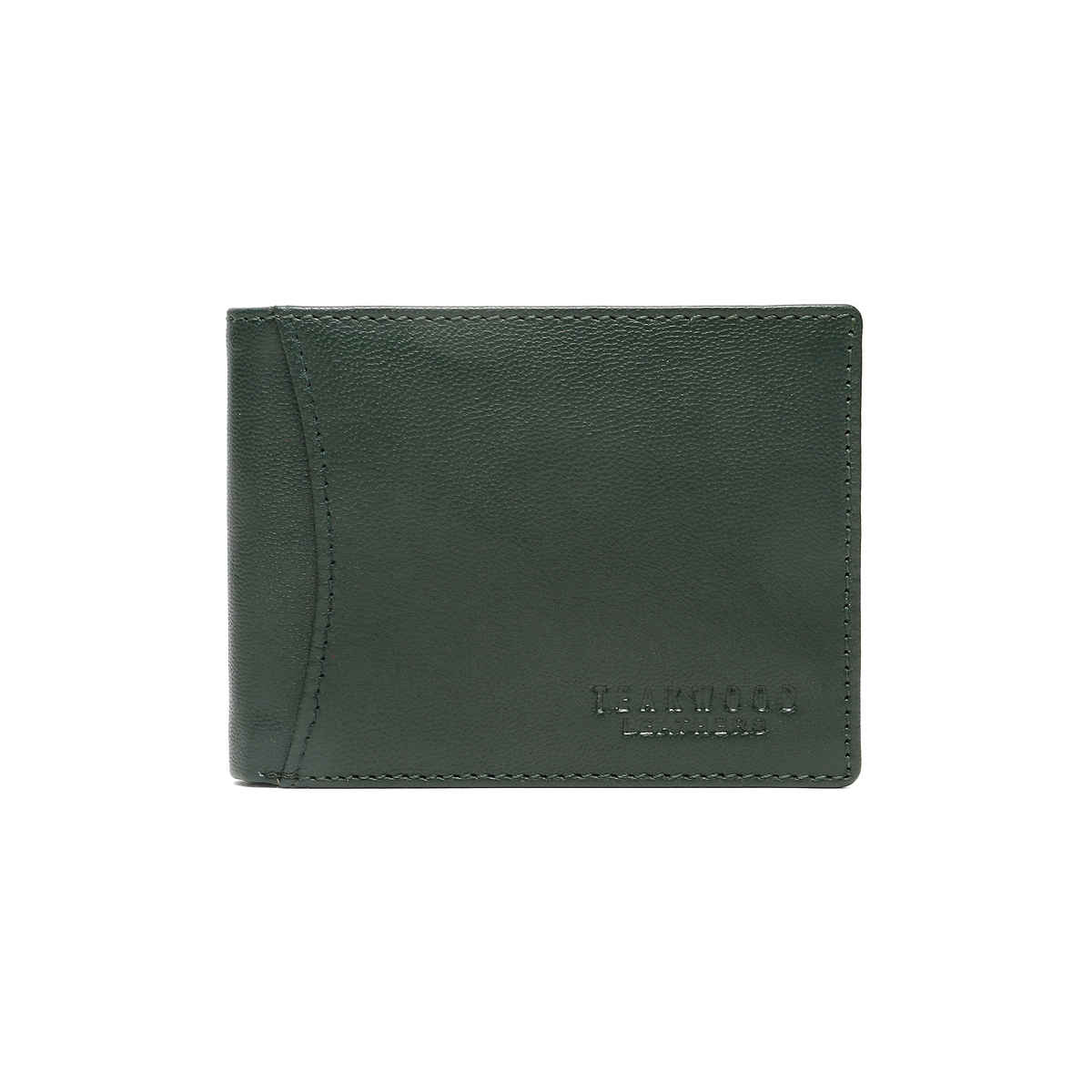 Teakwood Men's Solid Genuine Leather Wallet | Green - One Size