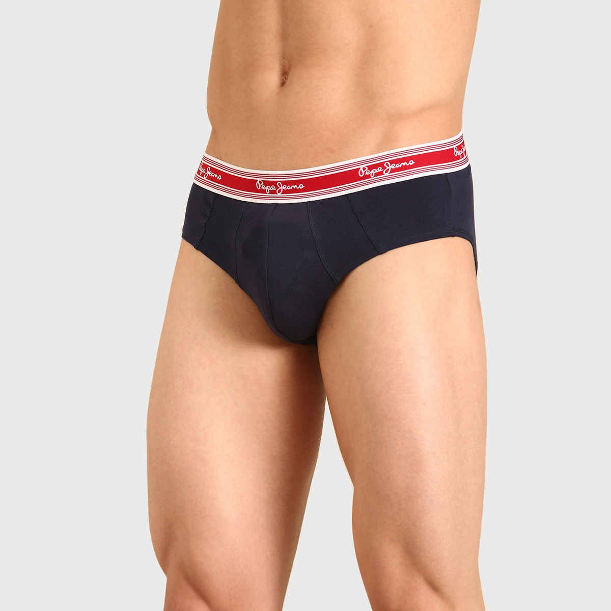 Pepe Jeans Mens True Blue 100% Cotton Solid Brief - Pack of 1 (L) Comfort Fit, Soft Fabric,