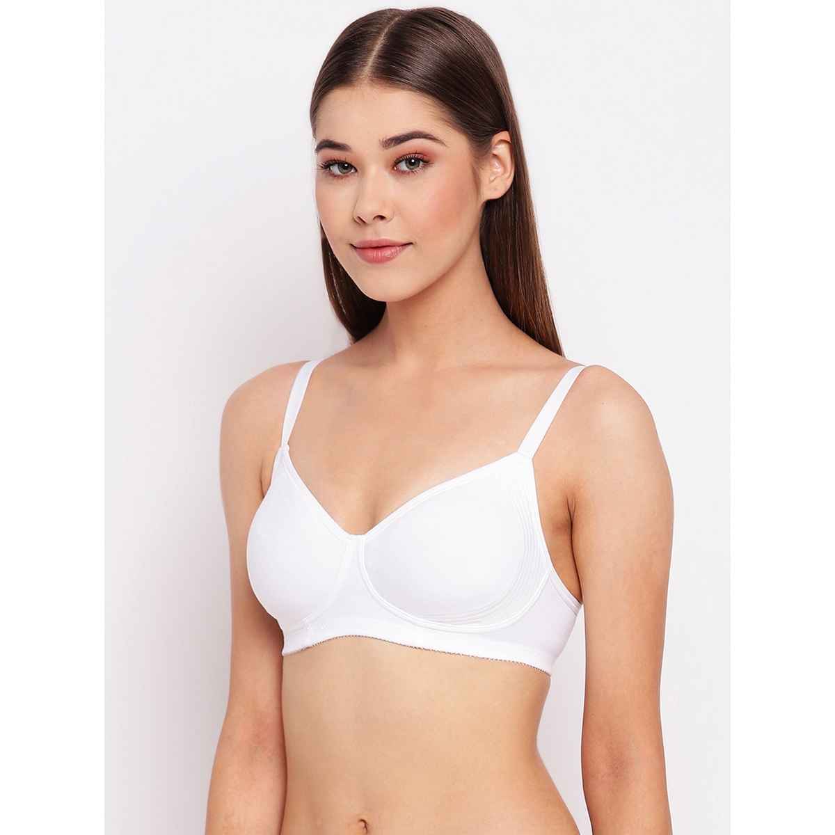 Enamor Women's A042 Side Support Shaper Fab-Cool Cotton Bra | Non Padded | Wirefree | White - 32B