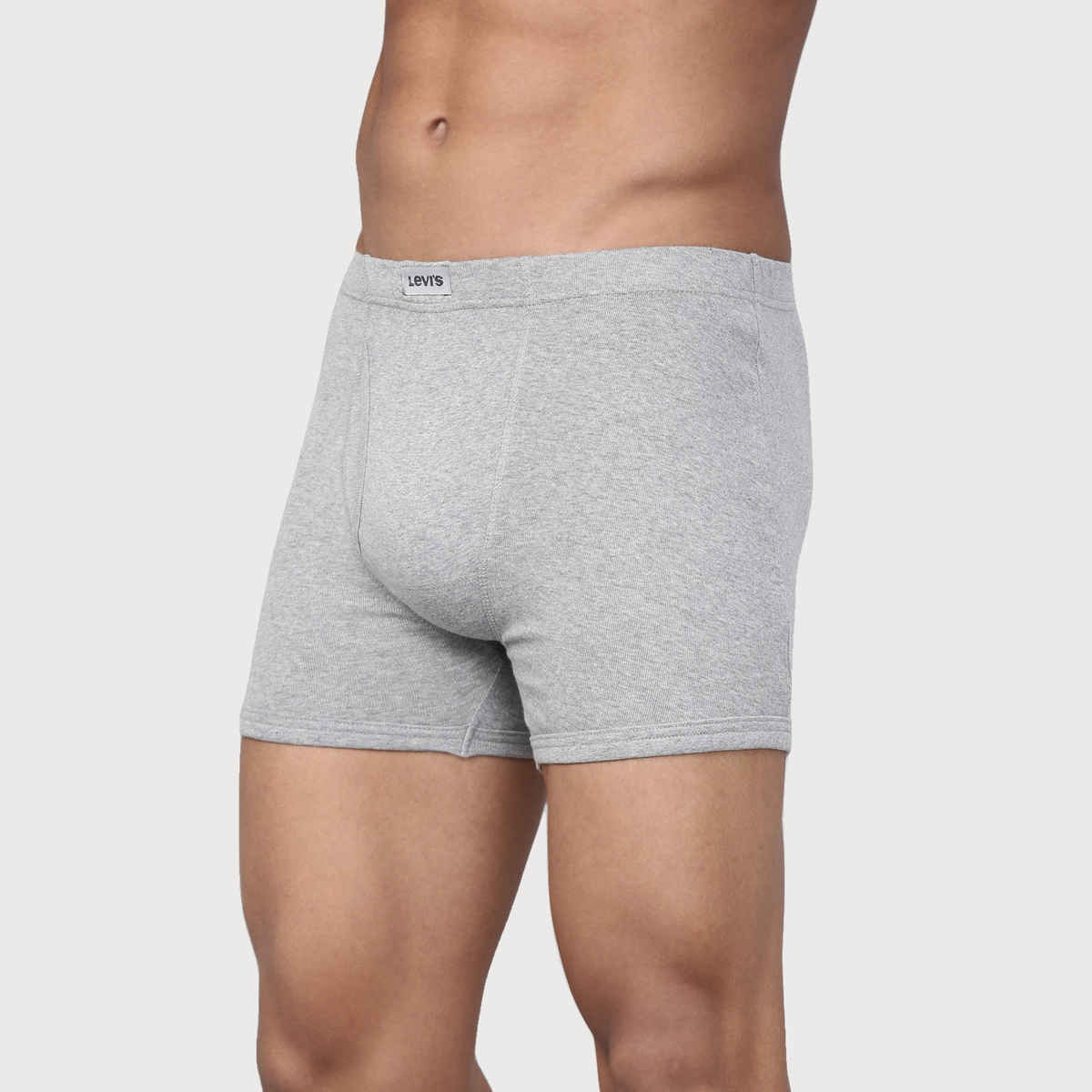 Levi's Innerwear Men's Pure Cotton Long Length Trunk | Grey and Wine - S