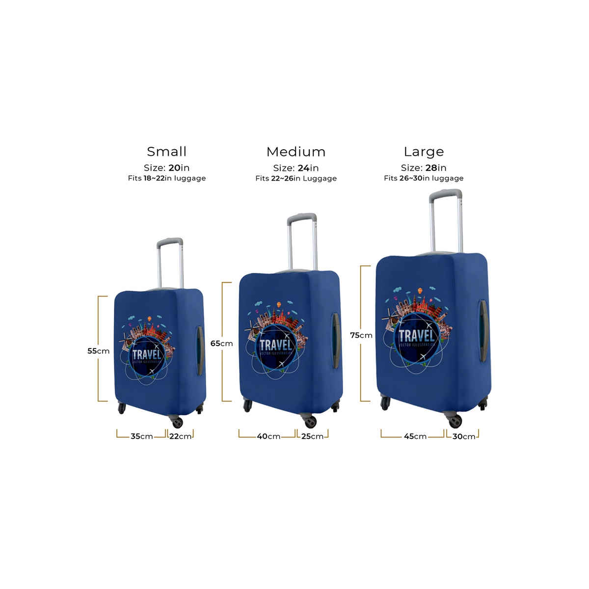 Cortina Luggage - Bag Cover | Navy - S