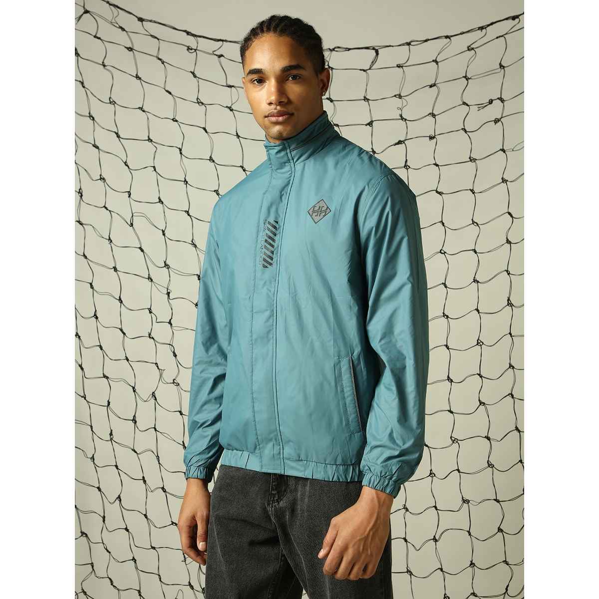 Hubberholme Men's Lightweight Relaxed Fit Reversible Windcheater Jacket | Bright Blue - XL