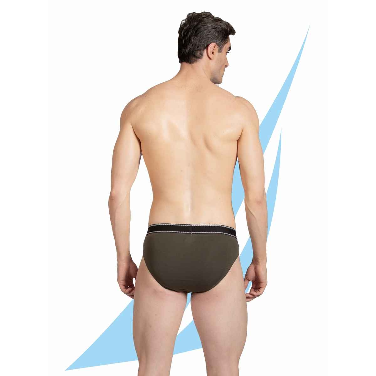 Nautica Men's - 1PP-RBF02 Rib Brief-05-S FNIT | Olive - XL