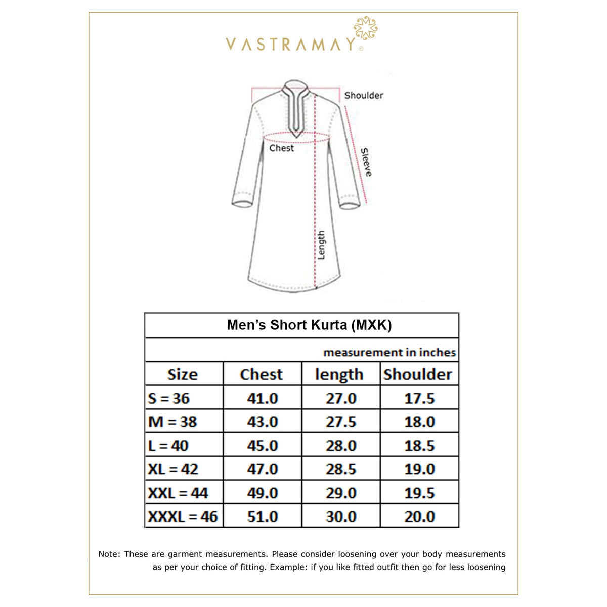 Vastramay Men's Cotton Blend Short Kurta for Eid | Purple - L