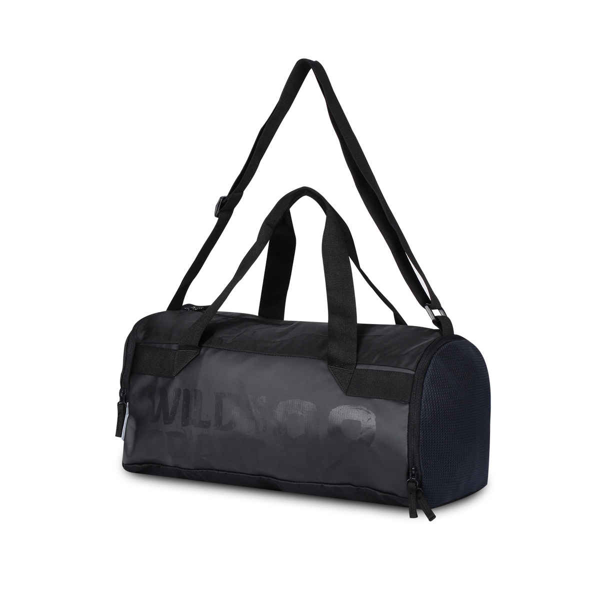 Wildcraft Unisex Textured Polyester 30 L Gym Duffel Bag | Black