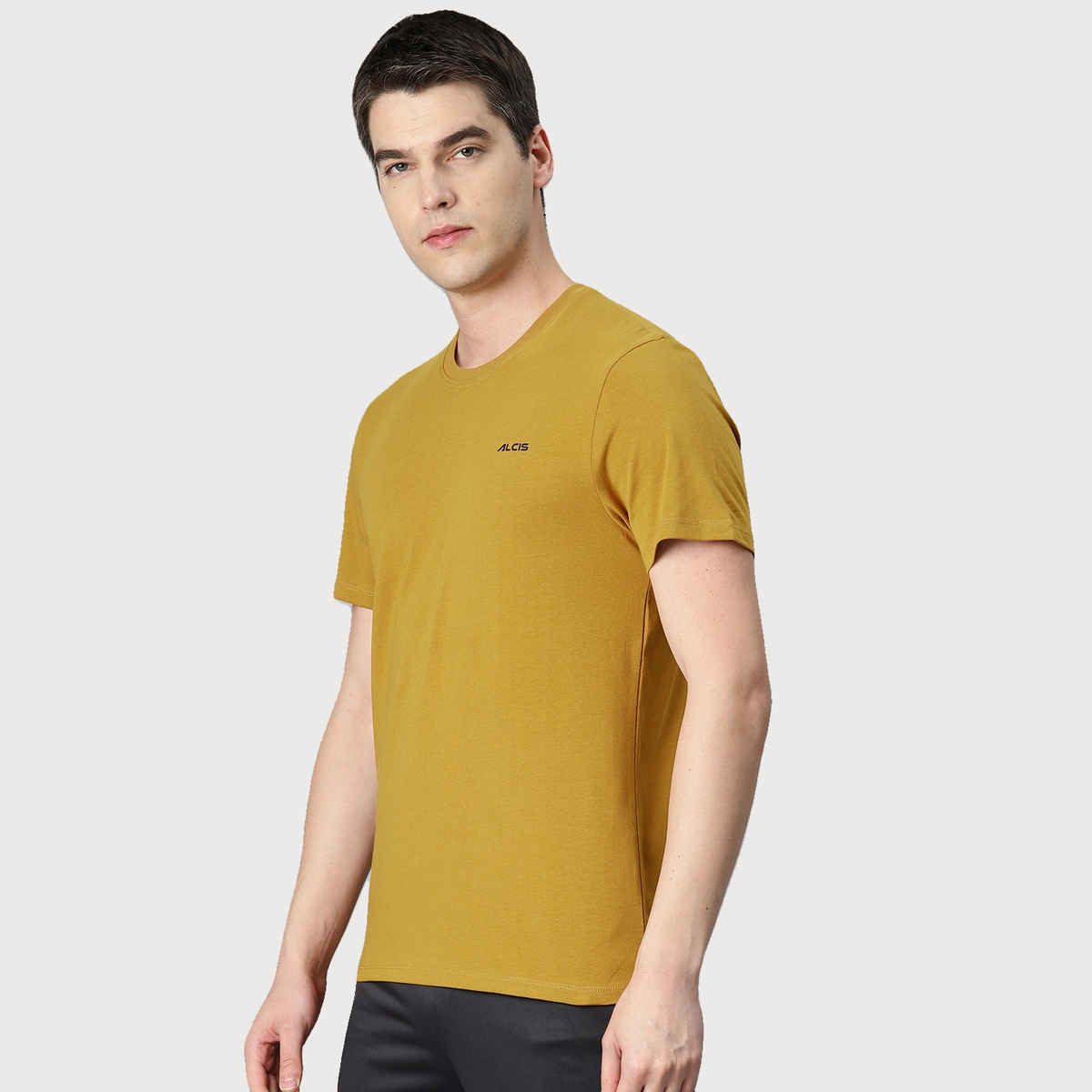 Alcis Men's Cotton Lycra Tee | Mustard | M