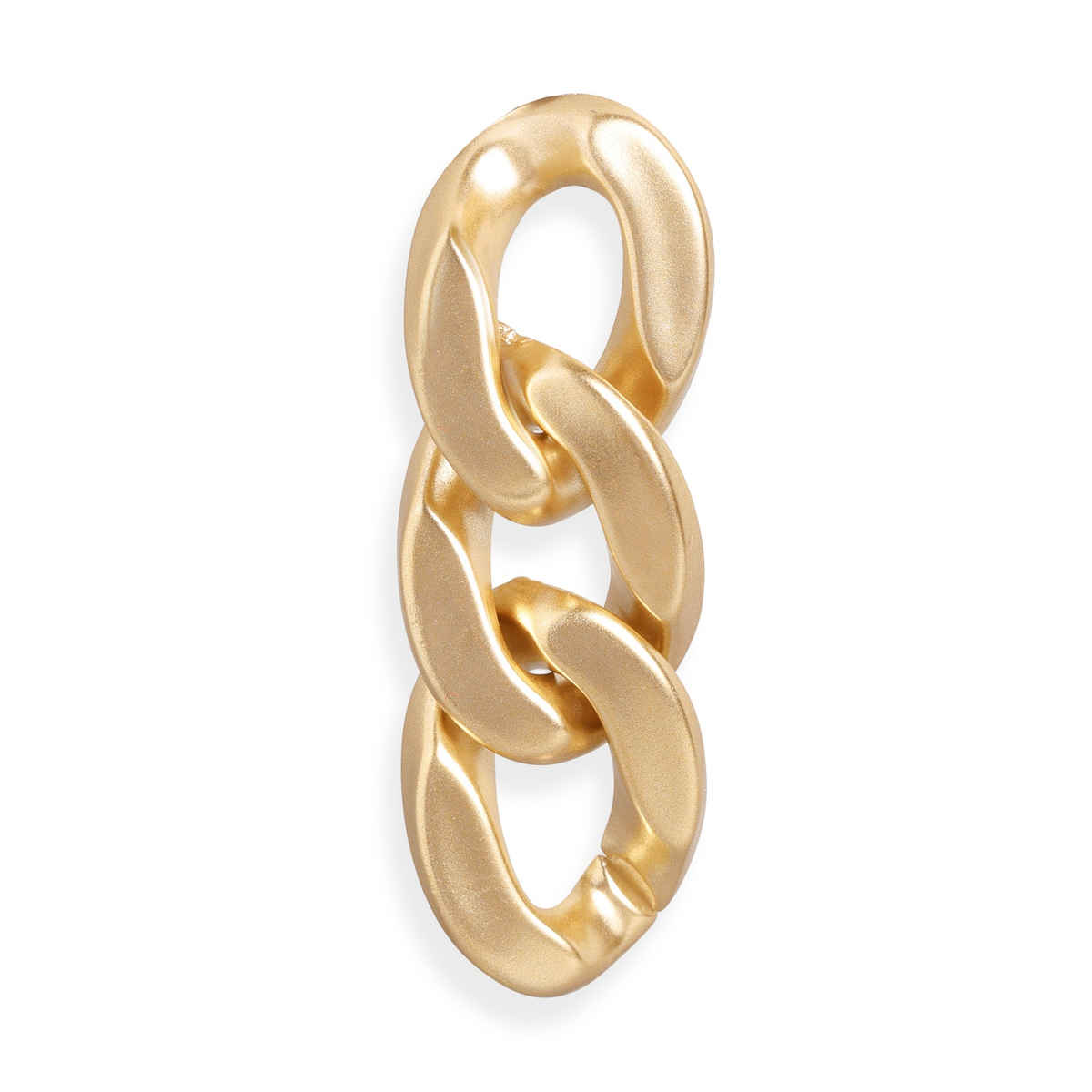 Rubans Gold Plated Matte Finish Chain Link Drop Earrings