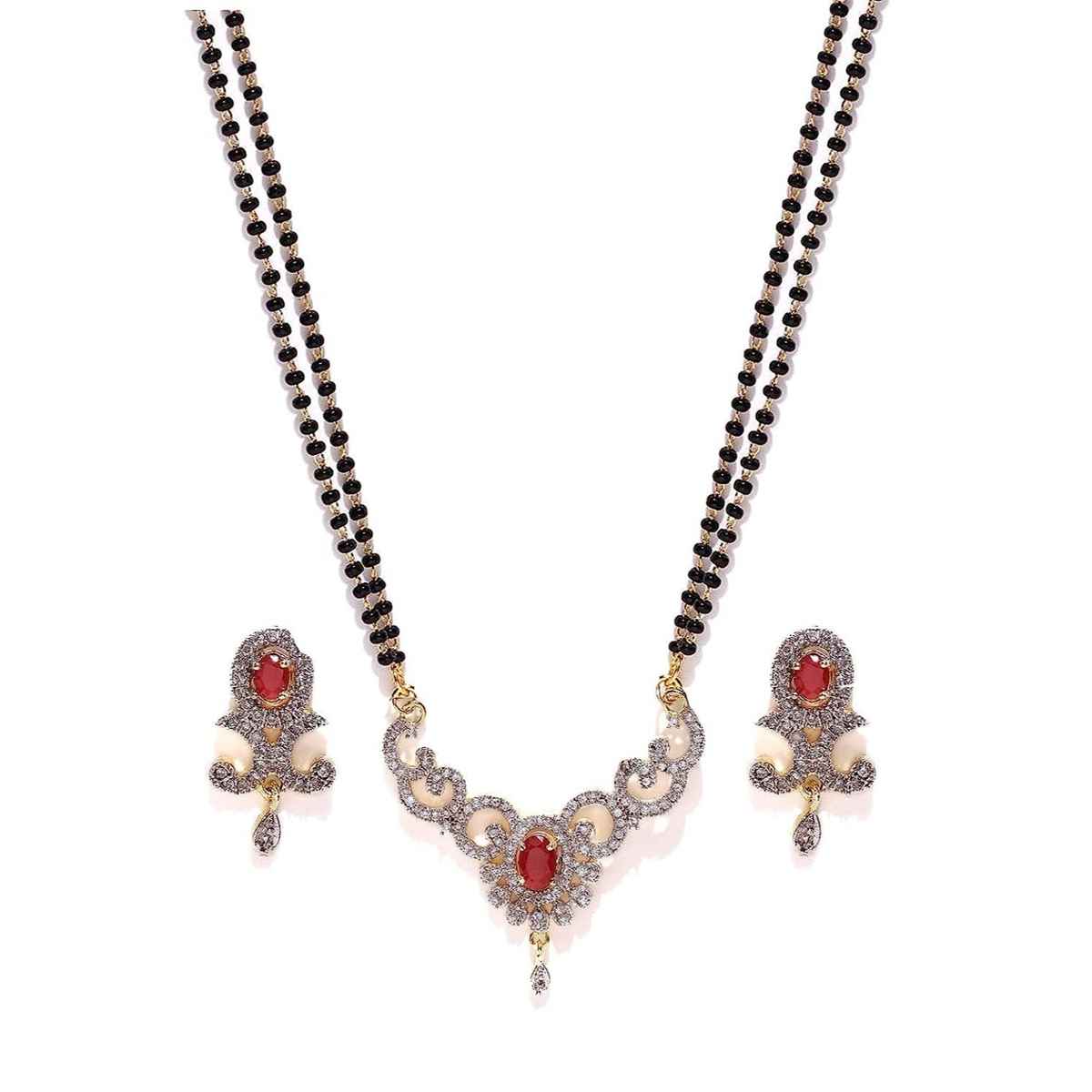 YouBella Latest Traditional Jewellery Gold Plated Mangalsutra for Women (YBMS - 10080A)