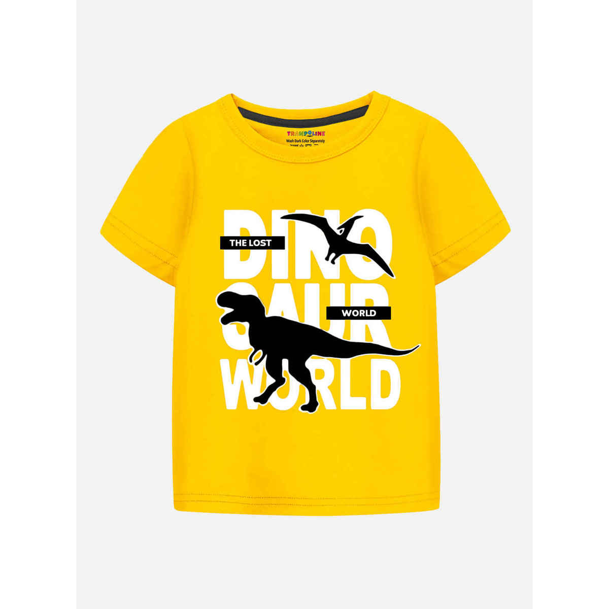 Trampoline Boys' Topwear Printed Clothing Set | TRM-TSH-162 | Yellow, Black | 6-7 Years