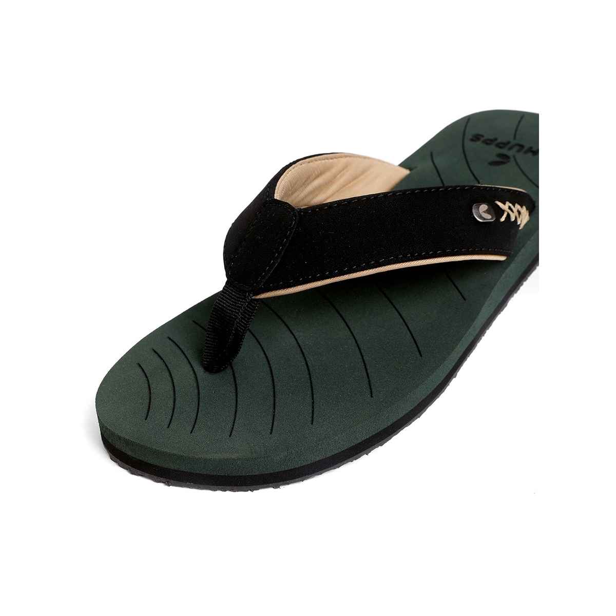 Chupps Men's X-Flex Olive & Green Flip Flops - UK9