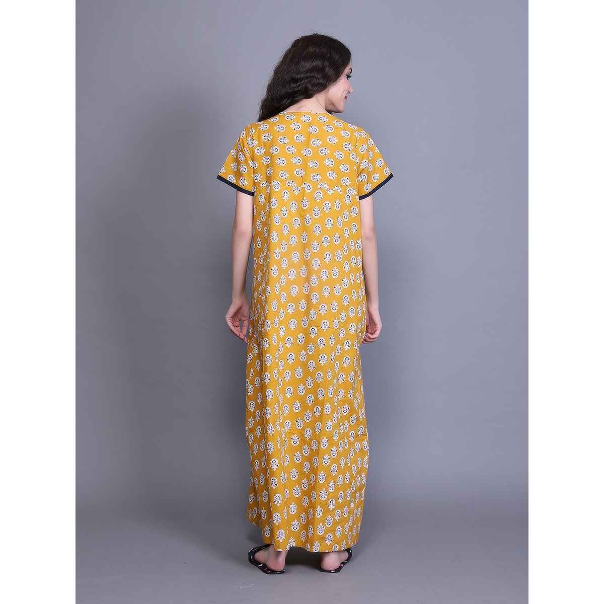 Evolove Women's Nighty Yellow LNGCO3298YW-XL