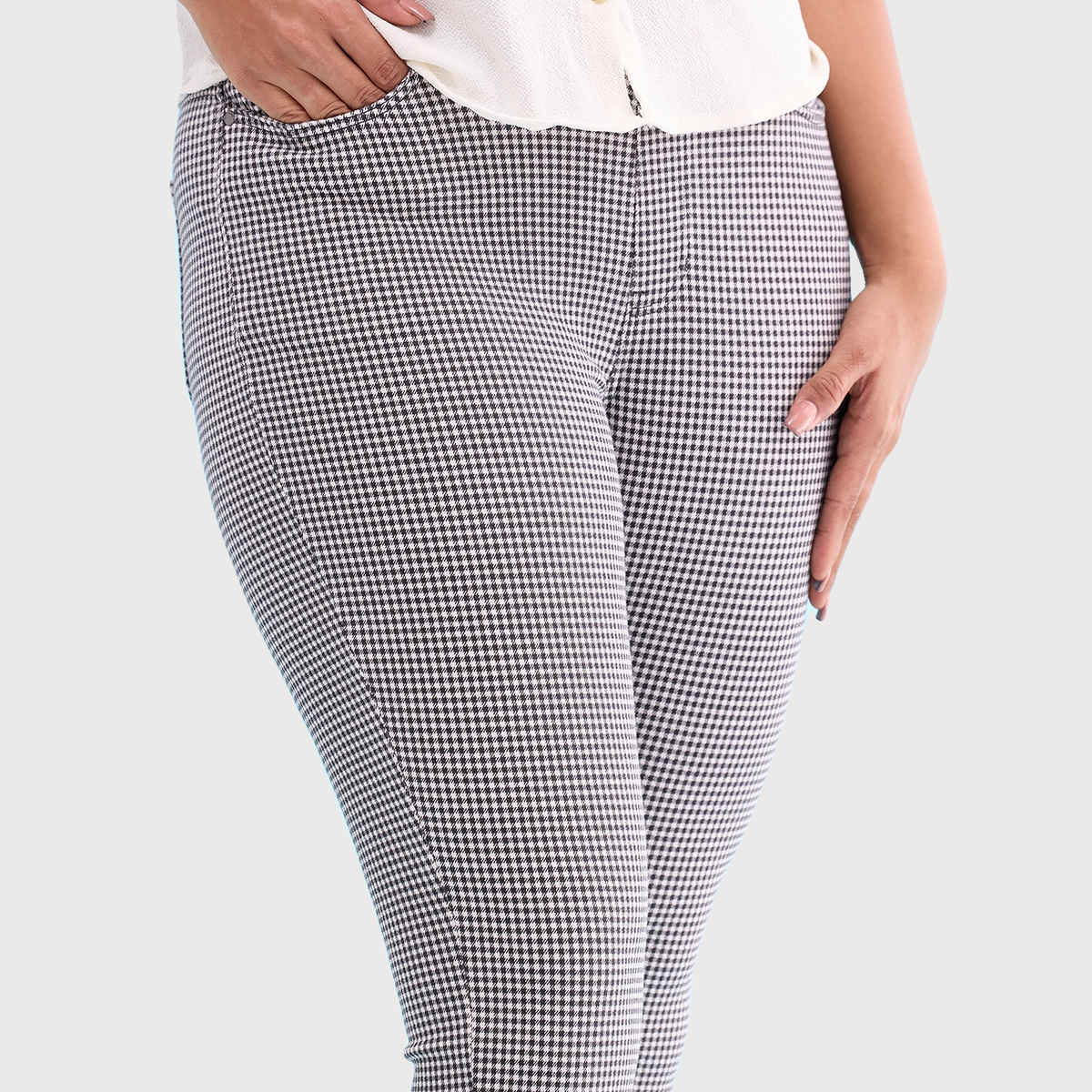 Go Colors Women's Printed Jeggings | LJ03 | Black Stripes - S