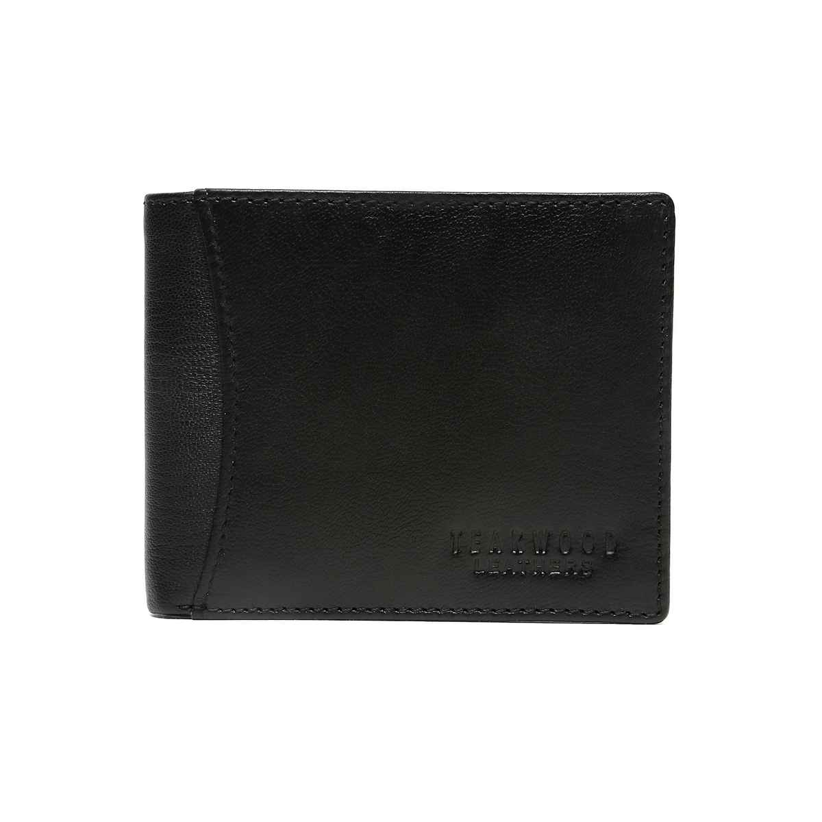 Teakwood Men's Solid Genuine Leather Wallet | Black - One Size