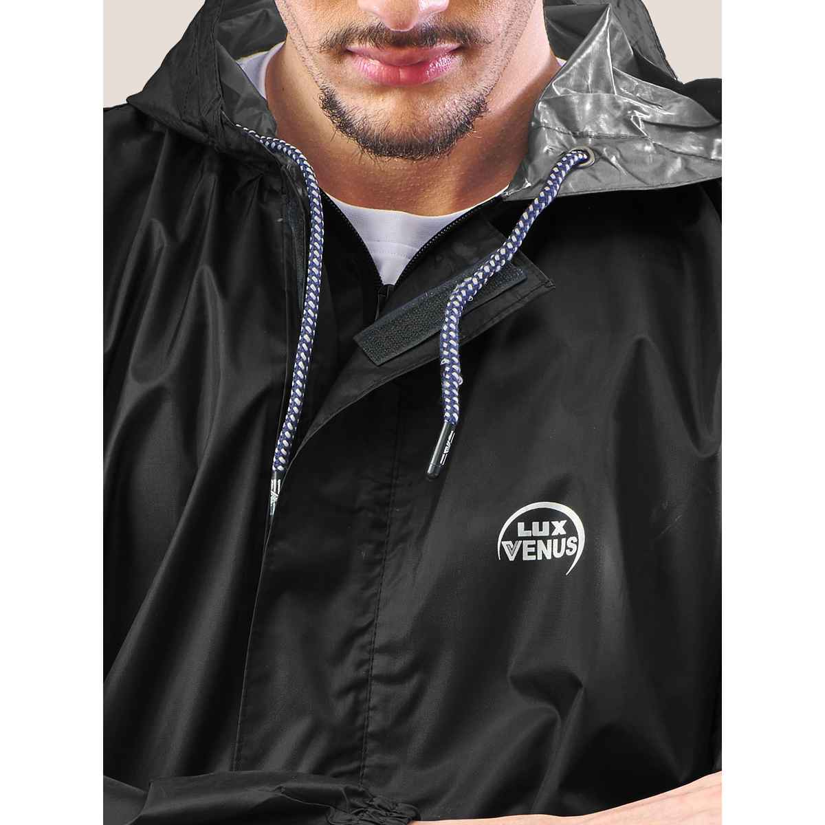 Lux Venus Reversible Rain Suit for Men - Black | 3XL